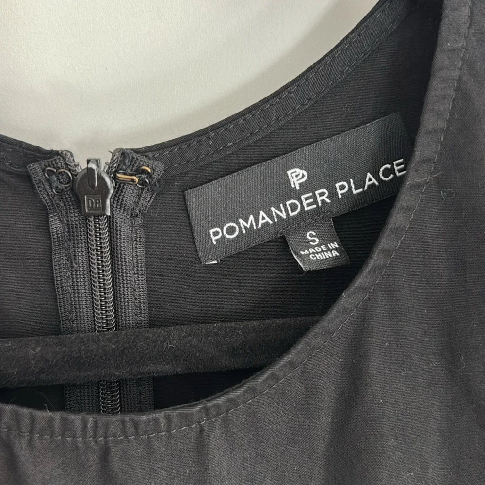 Pomander Place Black Ruffled Tiered Sundress Small